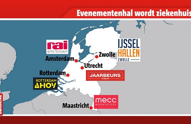 Kijk terug: Evenementenhallen omgebouwd tot corona opvang